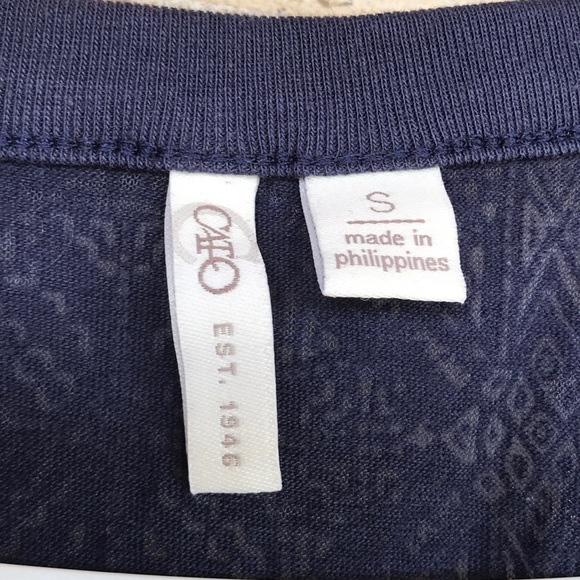 Cato Navy Blue Thin Soft Tribal Print Tank Top S - Picture 7 of 8